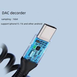 Cable de Audio DAC tipo C USB tipo C macho a 3,5mm Trs Jack 1,5 m macho coche AUspring Cable de Audio para iPhone 15 16 Android tipo C - Product Image 3