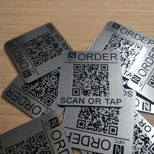 パーソナライズされたカスタマイズラベルタグステッカーステンレススチールQRコードステッカービジネスカスタムメイドステッカーDong IDタグ - Product Image 5