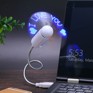 Mini ventilador Led con palabras personalizadas, Manual de verano, pequeño ventilador potente personalizado para teléfono, Flash Usb - Product Image 2