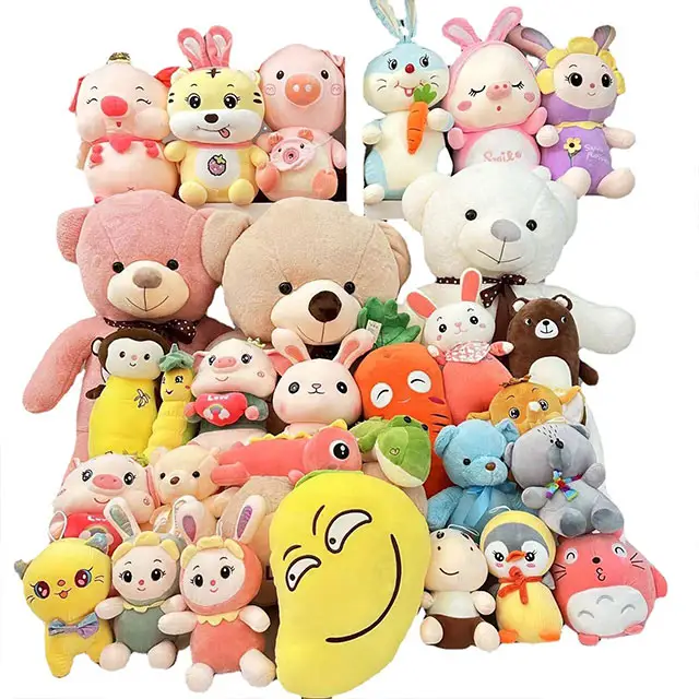 cartoon plüschtiere juguetes großhandel klassisch kinder teddybär set katze weich kinder gefütterte tier spielzeuge