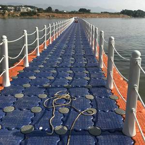 Estanque de peces cultura bloques flotantes pesca plataforma flotante puente de pontones de plástico jet ski muelle flotante - Product Image 4