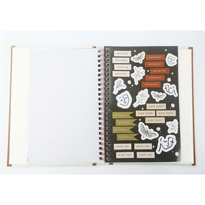Benutzer definierte gedruckte A5 Hardcover Spiral Notebook Daily Weekly Journal Planer mit Gummiband und Aufkleber - Product Image 5