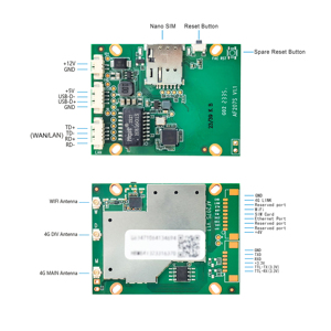 3G/4G WiFi Modem LTE Router Module PCBA con puerto Ethernet/USB/TTL compatible con el comando AT Firmware incorporado Plug and Play - Product Image 2