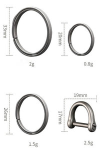 Stoklanan anahtarlık küçük araçlar High-End titanyum anahtarlıklar çoklu boyutları mat mor mavi gri Antirust kolye titanyum anahtarlık - Product Image 5