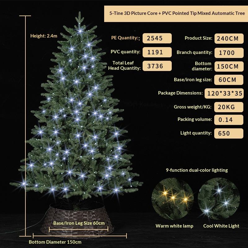 2,4 mètres, 1700 branches, 600 lumières