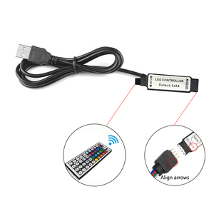 Миниатюрный RGB контроллер диммера с питанием от USB 5-24 В, интерфейс PIN4 с беспроводным пультом дистанционного управления для светодиодной цветной панели 5050