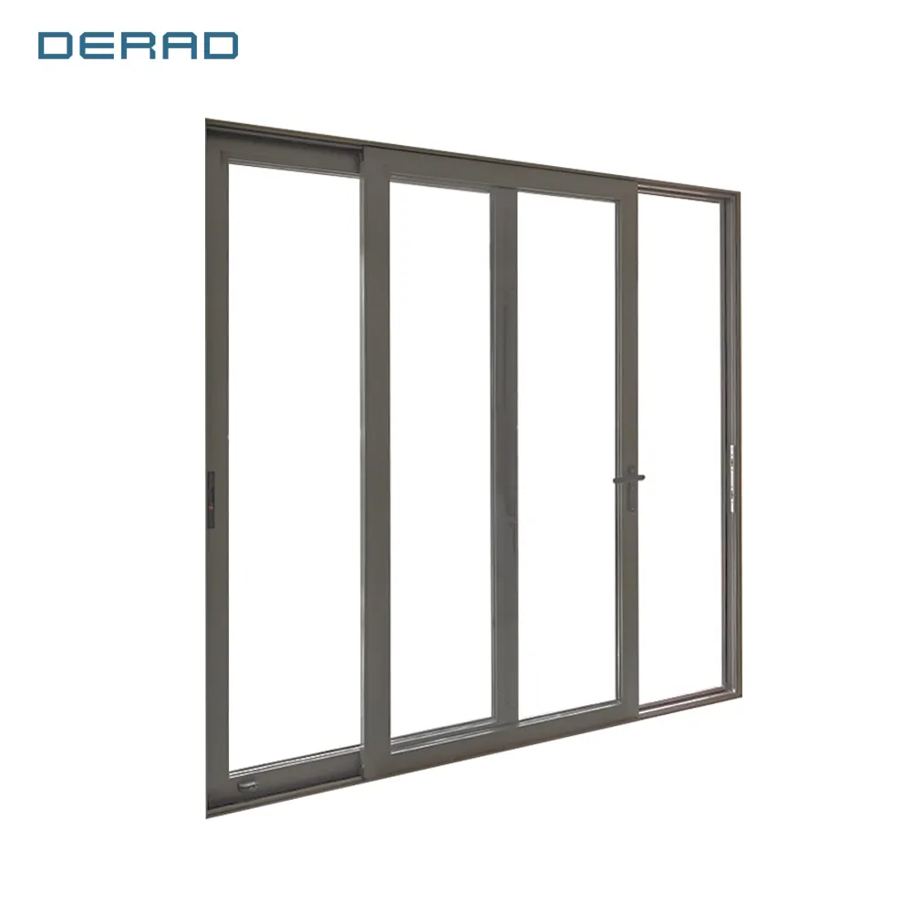 Porte scorrevoli commerciali di sollevamento interno con profili in lega di alluminio doppio triplo vetro temperato ascensore e porte scorrevoli
