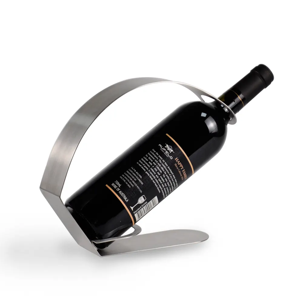 Metall Edelstahl Wein regal Display Tragbarer Flaschen halter Wein halterung Dekoration Haushalt