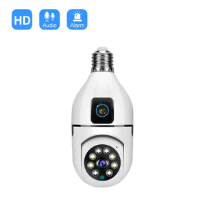 V380 nuevo diseño 4MP lente dual cámara de seguridad para el hogar inteligente interior E27 portalámparas con sensor CMOS NVR opciones de almacenamiento de datos - Product Image 3