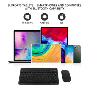 Niedriger Preis Home Office 10-Zoll-Tablet-PC-Tastatur Wiederauf ladbare Mini-Tastatur und Maus für iPad-Handy
