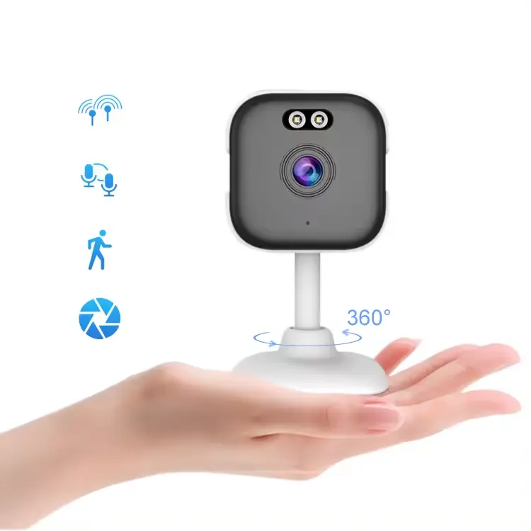 Free Cloud Services Two Way Audio High Speed Stable Humanoid Detection Dual Bands WiFi Color Night Vision 360 Degree Camera