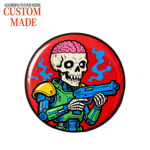Khoa học viễn tưởng người ngoài hành tinh từ MARS tấn công men Pin Goth Punk phim hoạt hình não martians ve áo huy hiệu vẽ kim loại trang sức tình yêu chủ đề - Product Image 1