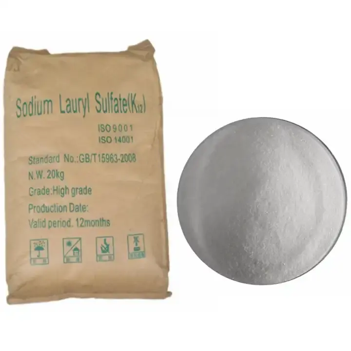 Polvo de aguja blanca CNMI lauril sulfato de sodio K12 93%-99% SLS para productos químicos diarios pasta de dientes, champú