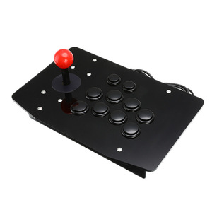 新しいダブルショックワイヤードUSBゲームパッドゼロ遅延ミニアーケードファイトゲームコントローラーPCコンピュータージョイスティック - Product Image 1