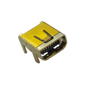 迷你<span class=keywords><strong>USB</strong></span> <span class=keywords><strong>8p</strong></span>母插座水平四脚直插式安装<span class=keywords><strong>USB</strong></span>连接器