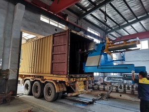 Used Steel Hydraulic Decoiler Uncoiling Device Automatic <strong>Loading</strong> Car Roof Sheet <strong>Machine</strong> <strong>Tile</strong> Industries' Coil Support Motor Core - Product Image 5