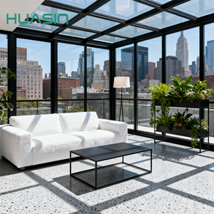 Su misura camera solare in lega di alluminio struttura veranda isolamento in vetro case prefabbricate isolamento veranda efficiente dal punto di vista energetico - Product Image 5