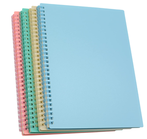 Cuaderno de encuadernación en espiral tamaño A5 B5 al por mayor, papelería sencilla de color sólido para estudiantes con bobina gruesa y cuaderno de cubierta de PP - Product Image 1