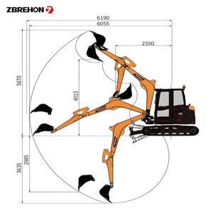 U60 hidrolik paletli ekskavatör EPA motor kusale 5.6 Ton paletli mikro kazıcı çiftlik satılık küçük ekskavatör - Product Image 5
