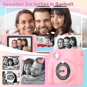 Jumon kịp thời phim nhiệt in ấn máy ảnh cho trẻ em của máy ảnh kỹ thuật số nhiếp ảnh video 1080P trẻ em của món quà có ý nghĩa - Product Image 3