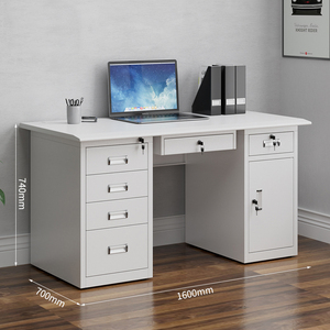 Escritorio DE ORDENADOR DE OFICINA moderno de alta calidad con cajones y cerraduras mesa de estación de trabajo de acero suministrada de fábrica para el hogar o taller - Product Image 5