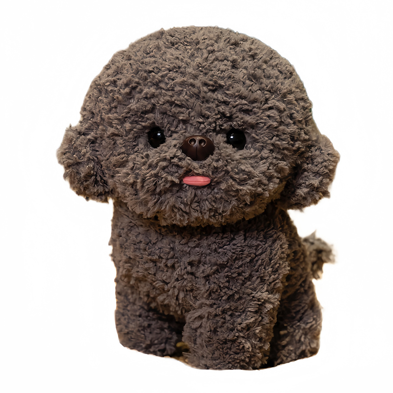 Simülatif dil oynak Bichon Frise peluş oyuncak çocuk günü hediyesi - Product Image 1