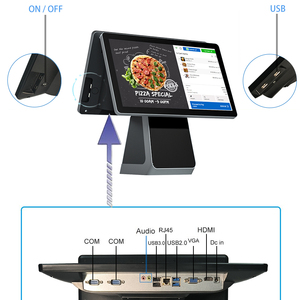 Double <strong>Display</strong> Screen Pos System All in One Pos With Second Screen Point of Sale Equipment for Snack Retail Shop - Product Image 5