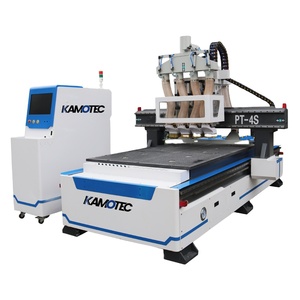 Carga y descarga de alta eficiencia Cnc Nesting 1325 CNC ATC 4 procesos Máquina de fabricación de muebles para procesar marcos de puertas - Product Image 1