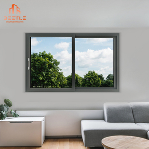 Yüksek kaliteli 3-Track alüminyum kahverengi sürgülü kapılar ve pencereler için ızgara tasarım bölümü ile Villa yatak odası asılı perde tipi - Product Image 2