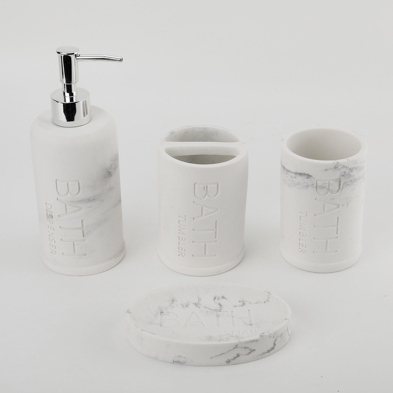 Ensemble de quatre pièces en marbre de bain 1015