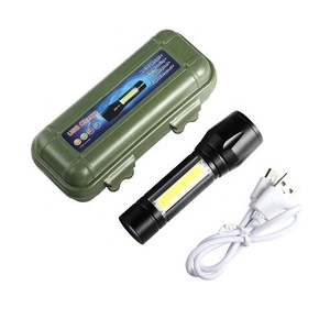 Taşınabilir Mini dahili Usb şarj edilebilir kalem klip yan işık Led Xpe teleskopik Zoom Mini el feneri Led lamba - Product Image 2