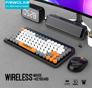 Moda 2,4G inalámbrico Multicolor teclado ratón conjunto interfaz USB inalámbrico lindo colorido silencioso Oficina teclado ratón - Product Image 2