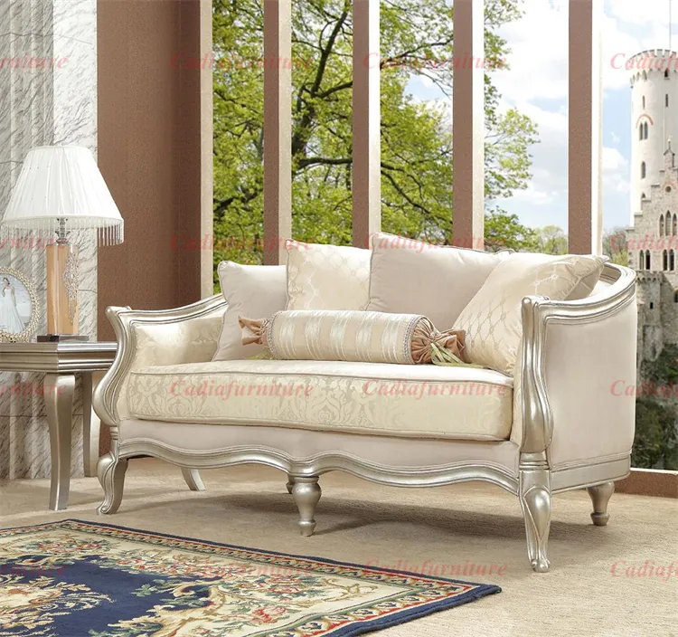 Ensemble de canapés en tissu, design de luxe français, cadre en bois massif, usage domestique général, canapés de salon
