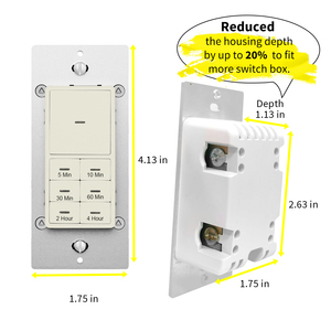 Interruttore Smart Timer ETL FCC interruttore luce a parete Smart Home pulsanti regolabili conto alla rovescia Timer interruttore luce a più periodi - Product Image 4