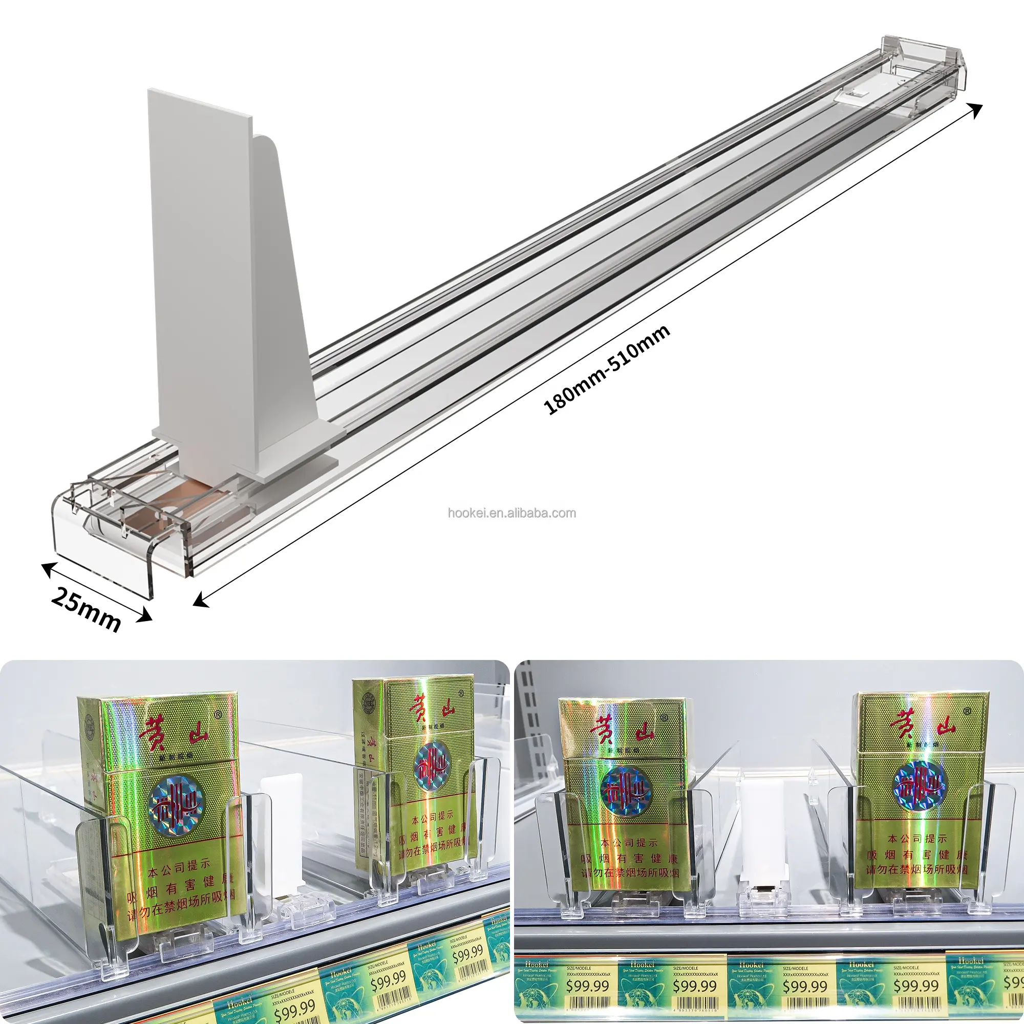 Fabbricazione di prodotto spintore automatico a molla bottiglia bevanda può al dettaglio scaffale Pusher per supermercato