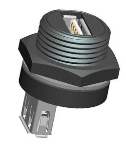 Jnicon USB 3.0 2.0อะแดปเตอร์แจ็คแผง Type-C คู่ซ็อกเก็ตปลั๊กตัวผู้-ตัวเมีย IP67กันน้ำ - Product Image 4