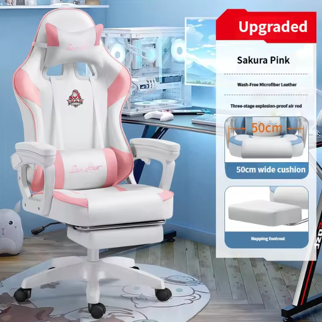 White and pink+footrest