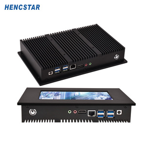 7 pulgadas mini integrado 64GB SSD Win10 Linux todo en una computadora resistente panel industrial táctil sin ventilador PC - Product Image 6