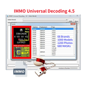 IMMO Universal Decoding 4.5 Software entfernen für EDC15C7 EDC17 IMMO Code der ECU Reparatur EEPROM Wegfahr sperre IMMO aus Programmierer