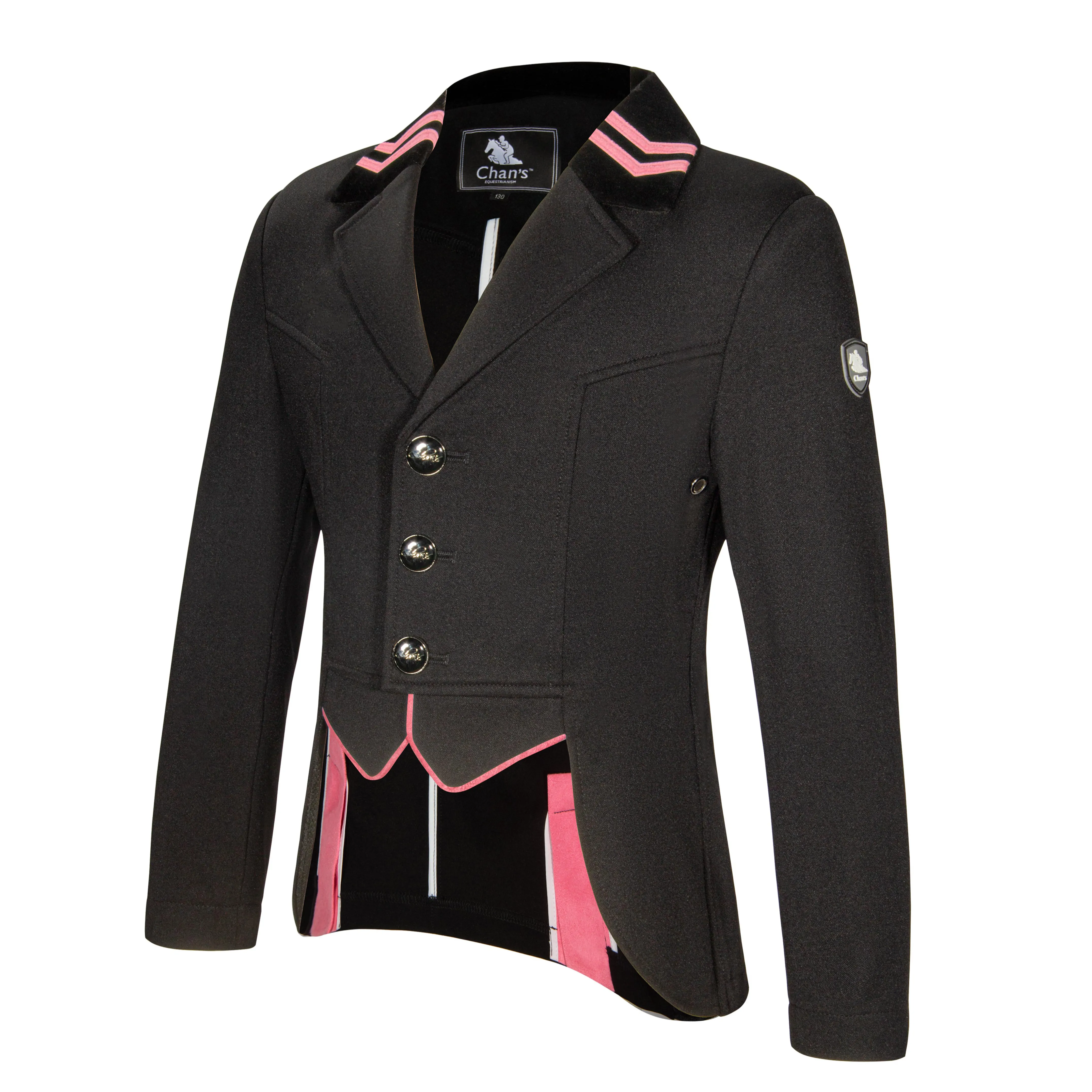 Veste d'équitation équestre pour enfants de haute qualité personnalisée Manteau de queue élégant Dressage équestre Poche avant Veste de spectacle pour garçon et fille