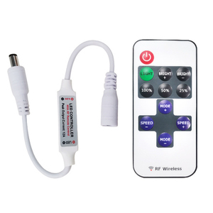 シングルカラーライトストリップRF433MLED調光コントローラー用5V 12V 24Vワイヤレス6A1CHプッシュボタン11キー付き - Product Image 2
