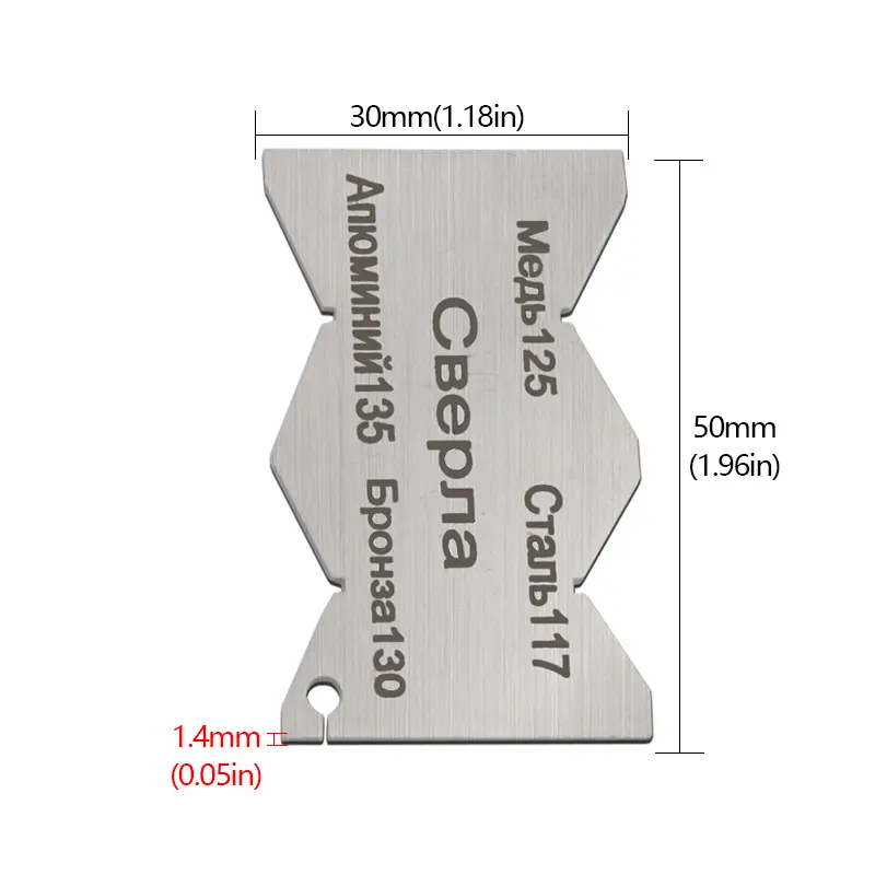 Calibrador de plantilla de corte de acero al carbono y hierro inoxidable, diseño de placa gruesa de 1,44mm, no es fácil de doblar