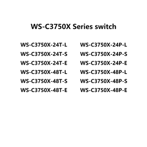 WS-C3750X-48P-S 1U Netzwerk-Switch mit 48 10/100/1000 Ethernet PoE + Ports SNMP QoS VLAN-Funktionen auf Lager Box-Gehäuse - Product Image 2