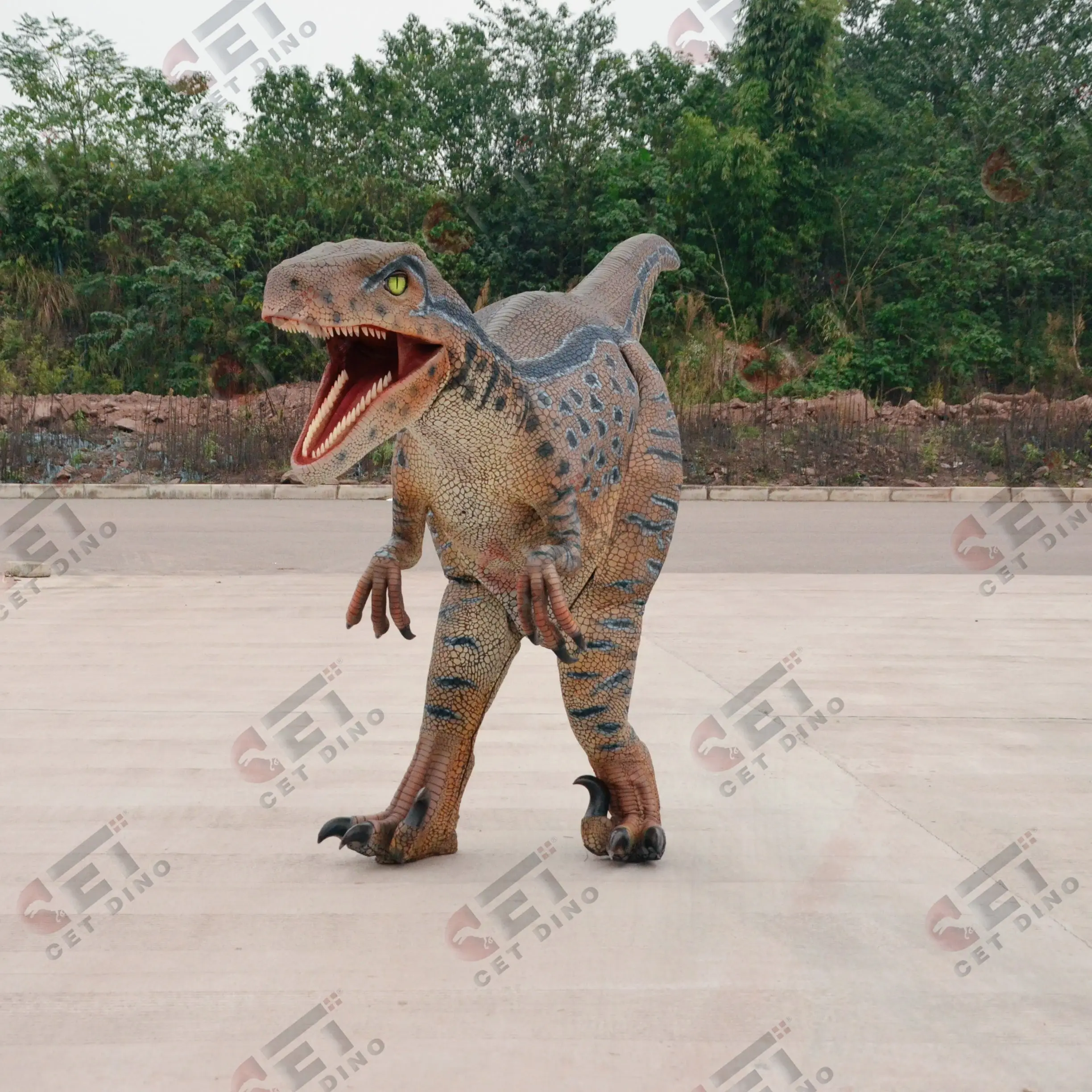 Jurassic world dinosaur equipment importato costume da dinosauro animatronico danzante