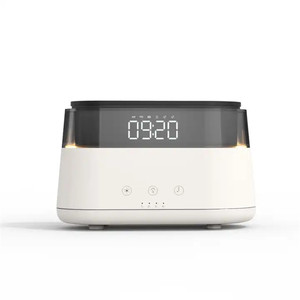 Neuer elektrischer USB-Öl-Luftbe feuchter Innovative Simulation Flammen diffusor Wecker Timer Öl diffusor Mit 3D-Feuer warmes Licht - Product Image 6