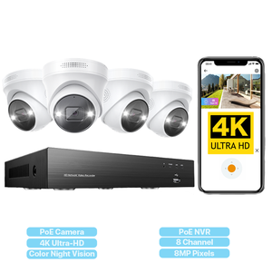 Sistema di sicurezza Wireless a 8 canali AI rilevamento umano di visione notturna a colori di sicurezza sistema di telecamere di rete sistema di telecamere di allarme - Product Image 1