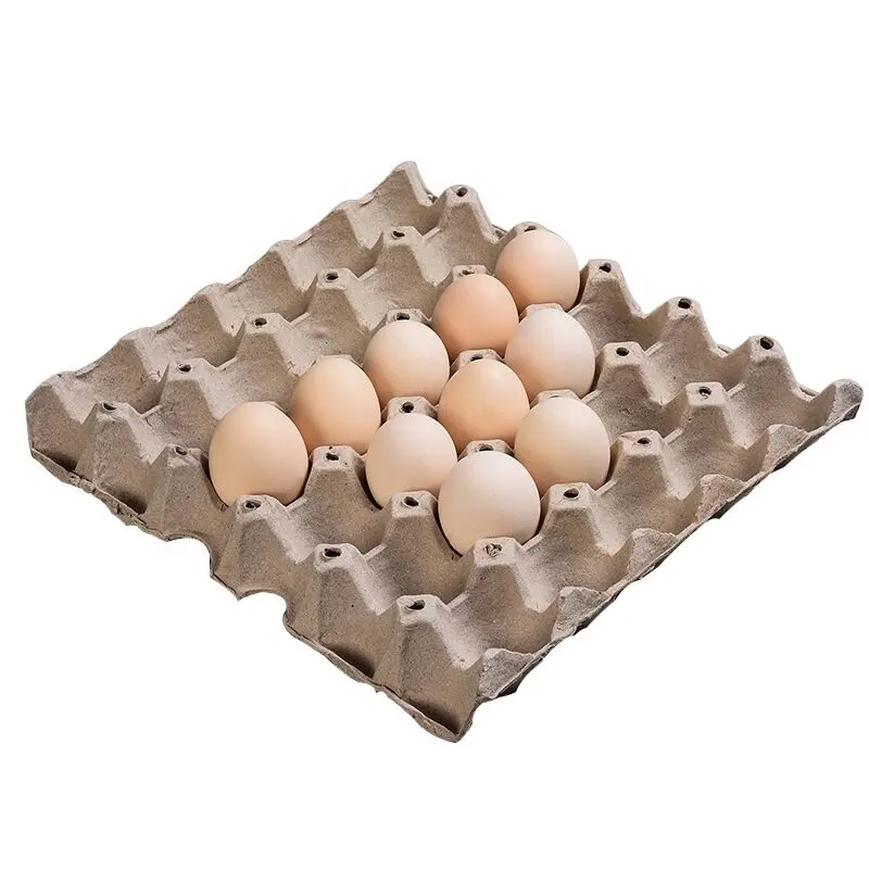 Cajas de pulpa de pollo, materiales 100% reciclados, bandeja de huevos barata a granel, 30 celdas, venta al por mayor