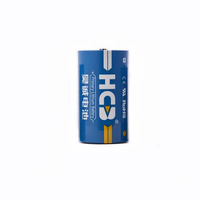 HCB Lisocl2 pil üreticisi tıbbi cihaz ER34615 lityum pil yüksek kapasiteli 3.6V 19000mAh D boyutu büyük silindirik hücreler