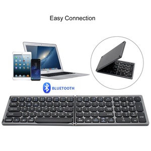 Portable <strong>Mini</strong> Folding Wireless <strong>Bluetooth</strong> <strong>Keyboard</strong> Ergonomic BT <strong>Keyboard</strong> With Numeric Keypad for Window Android IOS I Pad Phone
