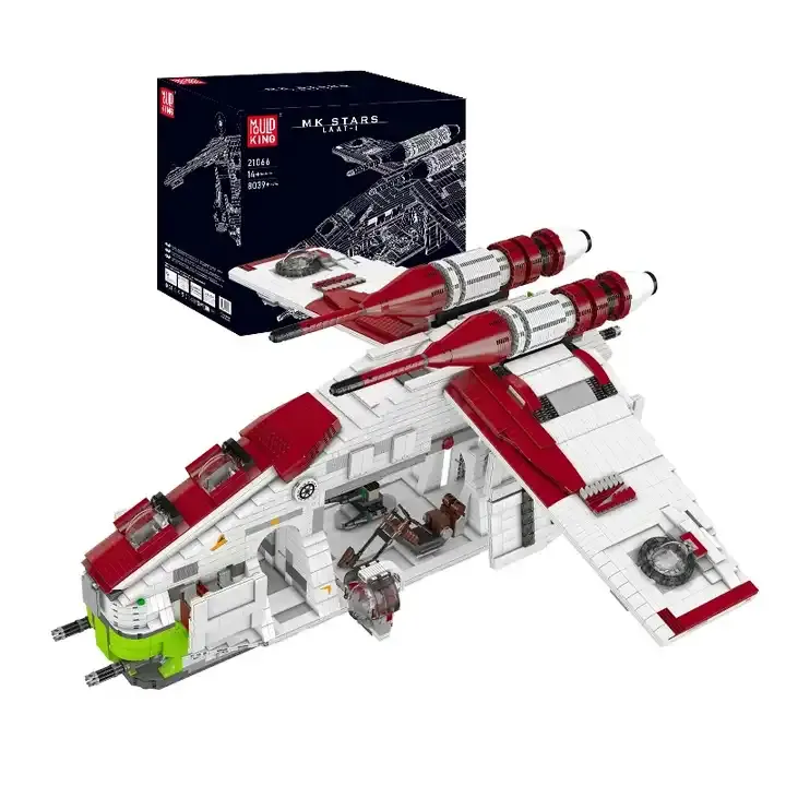 Rei do molde 21066 Série Interestelar 8039 Pcs LAAT-1 UCS Republic Gunboat MOC Star Ship Wars Pequenas Partículas Building Blocks Sets